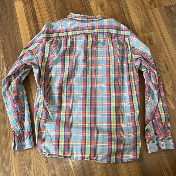 J.Crew Madras Men's XL Plaid Long Sleeve Casual Button Down Shirt - Multicolor - Picture 8 of 9